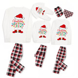Christmas Matching Family Pajama Santa Christmas Crew Lights White Pajamas Set