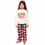 Christmas Matching Family Pajamas Cartoon Squad White Pajamas Set