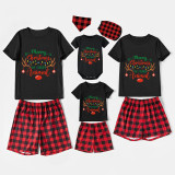 Christmas Matching Family Pajama Merry Christmas Ya Filthy Animal Black Pajamas Set