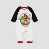 Christmas Matching Family Pajamas Cartoon Christmas Wreath Puppy Dog Green Pajamas Set