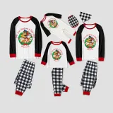 Christmas Matching Family Pajamas Cartoon Christmas Wreath Puppy Dog Green Pajamas Set