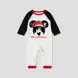 Christmas Matching Family Pajamas Cartoon Mouse With Christmas Hat Blue Pajamas Set