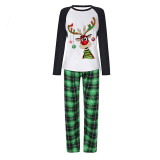 Christmas Matching Family Pajamas Deer With Colorful Lights Green Pajamas Set