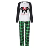 Christmas Matching Family Pajamas Cartoon Mouse With Christmas Hat Blue Pajamas Set