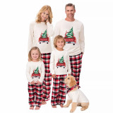 Christmas Matching Family Pajamas Red Plaid Truck with Christmas Tree Black Plaid Pajamas Set With Baby Pajamas