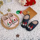 Christmas Slipper Gnomies and Elk Home Christmas Cotton Slipper