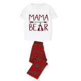 Christmas Matching Family Pajamas Papa Mama and Baby Bear Gray Short Pajamas Set
