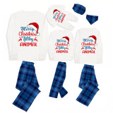 Christmas Matching Family Pajama Merry Christmas Hat Ya Filthy Animal Blue Pajamas Set