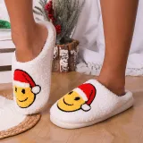 Christmas Slipper Gnomies and Elk Home Christmas Cotton Slipper