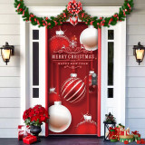 Merry Christmas Curtains Santa Snowman Pattern 35.4*80in Christmas Door Curtain