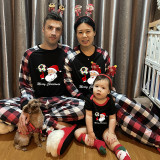Christmas Matching Family Pajama Santa Football Multicolor Christmas Pajamas Set