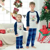 Kids Christmas Pajamas Merry Christmas String Light Big Eyes Cartoon Pajamas