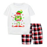 Christmas Matching Family Pajama Cartoon I Am The Elf Game White Christmas Pajamas Set