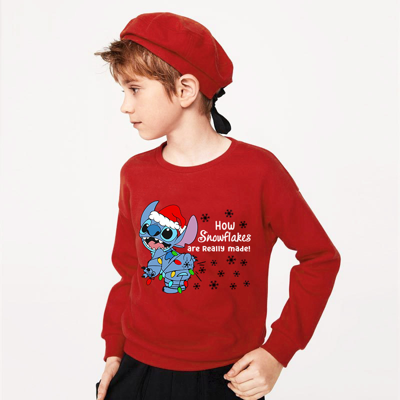 Kids Christmas Tops Funny How Snowflake Are Really Made Cartoon Christmas Sweater