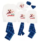 Christmas Matching Family Pajama Elk Play Basketball Blue Christmas Pajamas Set
