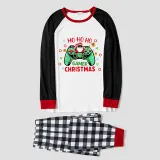 Christmas Matching Family Pajama Cartoon HO HO HO Game Gray Christmas Pajamas Set