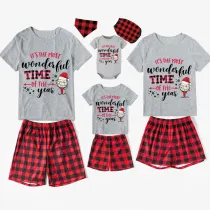 Christmas Matching Family Pajama It Is The Most Wonderful Time Wine White Christmas Pajamas Set