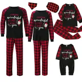 Christmas Matching Family Pajama It Is The Most Wonderful Time Wine Black Christmas Pajamas Set