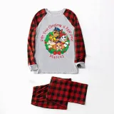 Kids Christmas Pajamas Christmas Tree Wreath Puppy Dog Cartoon Pajamas