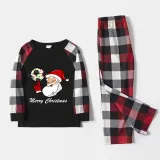 Christmas Matching Family Pajama Santa Football Multicolor Christmas Pajamas Set