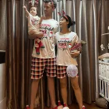 Christmas Matching Family Pajama It Is The Most Wonderful Time Wine White Christmas Pajamas Set