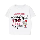 Christmas Matching Family Pajama It Is The Most Wonderful Time Wine White Christmas Pajamas Set