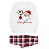 Christmas Matching Family Pajama Santa Football Red Christmas Pajamas Set