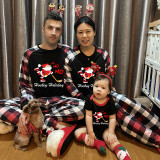 Christmas Matching Family Pajama Santa HO HO HO Ice Hockey Multicolor Christmas Pajamas Set