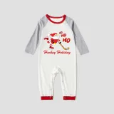 Christmas Matching Family Pajama Santa HO HO HO Ice Hockey Red Christmas Pajamas Set