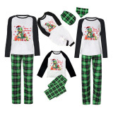 Christmas Matching Family Pajamas Cartoon Snowflake Dinosaur Green Pajamas Set