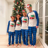 Christmas Matching Family Pajamas Cartoon String Light Car Green Pajamas Set