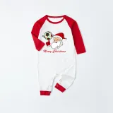 Christmas Matching Family Pajama Santa Football Red Christmas Pajamas Set