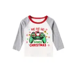 Christmas Matching Family Pajama Cartoon HO HO HO Game Red Christmas Pajamas Set