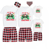 Christmas Matching Family Pajama Cartoon HO HO HO Game White Christmas Pajamas Set