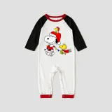Kids Christmas Pajamas Merry Christmas Scarf Dog Cartoon Pajamas