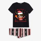 Christmas Matching Family Pajama Cartoon Harry Snowflake Black Christmas Pajamas Set