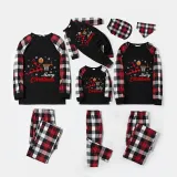 Christmas Matching Family Pajama Elk Play Basketball Multicolor Christmas Pajamas Set
