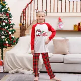 Kids Christmas Pajamas Merry Christmas Hair Band Kitten Cartoon Pajamas