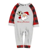Christmas Matching Family Pajama Santa Football Gray Christmas Pajamas Set