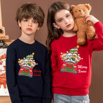 Kids Christmas Tops Cartoon Puppy Dog Christmas Sweater