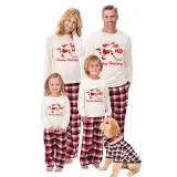 Christmas Matching Family Pajama Santa HO HO HO Ice Hockey Red Christmas Pajamas Set