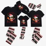 Christmas Matching Family Pajama Cartoon Harry Snowflake Black Christmas Pajamas Set