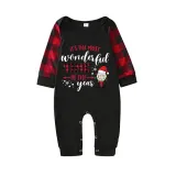 Christmas Matching Family Pajama It Is The Most Wonderful Time Wine Black Christmas Pajamas Set