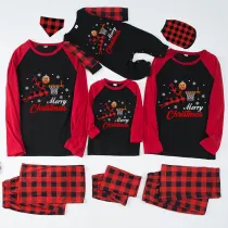 Christmas Matching Family Pajama Elk Play Basketball Multicolor Christmas Pajamas Set