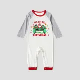 Christmas Matching Family Pajama Cartoon HO HO HO Game Red Christmas Pajamas Set