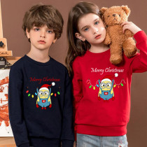 Kids Christmas Tops Cartoon Merry Christams Lights Christmas Sweater