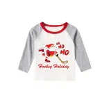 Christmas Matching Family Pajama Santa HO HO HO Ice Hockey Red Christmas Pajamas Set