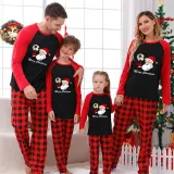 Christmas Matching Family Pajama Santa Football Multicolor Christmas Pajamas Set