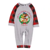 Kids Christmas Pajamas Christmas Tree Wreath Puppy Dog Cartoon Pajamas