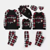 Christmas Matching Family Pajama It Is The Most Wonderful Time Wine Multicolor Christmas Pajamas Set